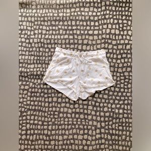 Old Navy pj short short with and gold smiley face patter